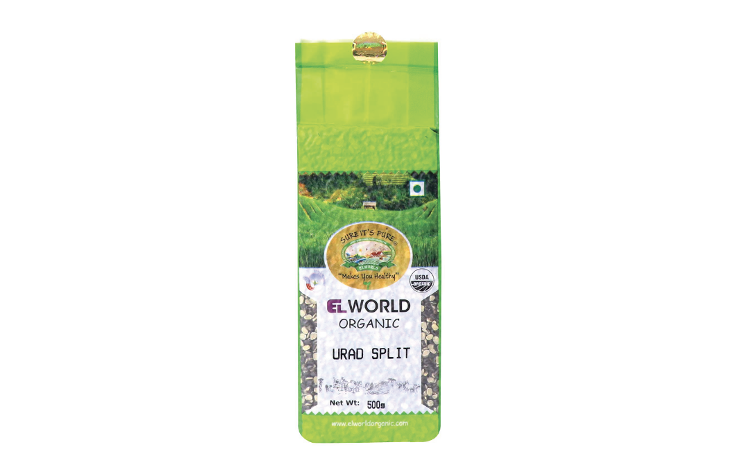 Elworld Organic Urad Split    Pack  500 grams